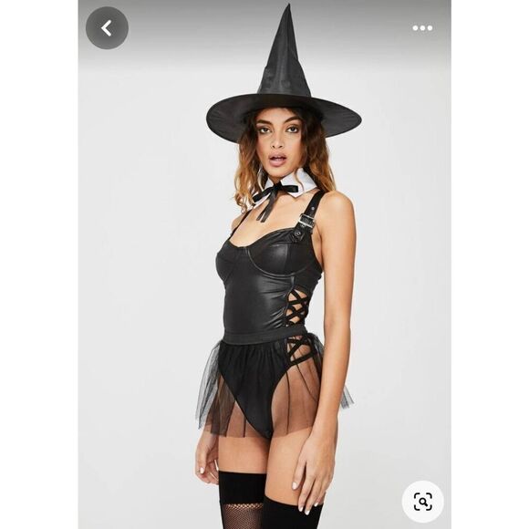 Fantasy Lingerie Resting Witch Face Set - Picture 2 of 3